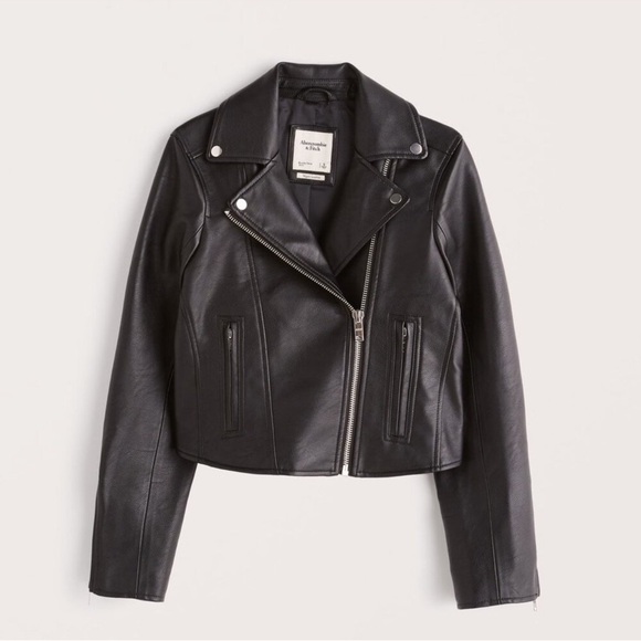 Abercrombie & Fitch Vegan Leather Moto Jacket - Picture 1 of 4